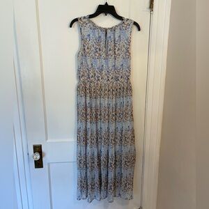 Blue Floral Midi Dress